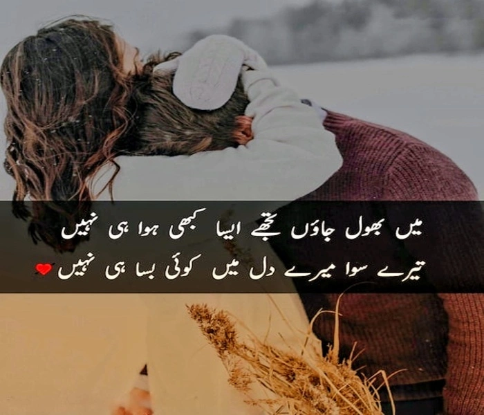 Love Poetry in Urdu 2 Lines & Two Line Shayari Romantic Sms